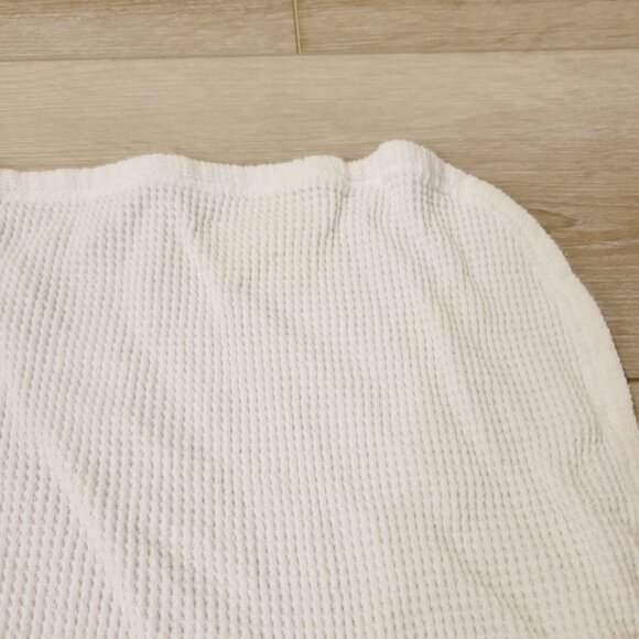 Vtg Baby Morgan Blanket With Patchwork Heart & Teddy Bear Design Waffle Cotton - Picture 5 of 9